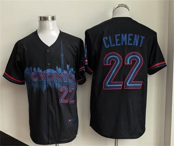 Toronto Blue Jays #22 Ernie Clement Navy MASONITE 2024 City Connect Limited Stitched Jersey