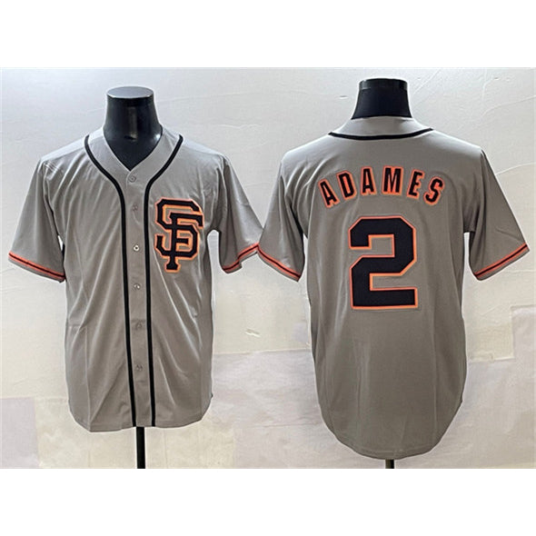 San Francisco Giants #2 Willy Adames Gray MASONITE Cool Base Stitched Jersey