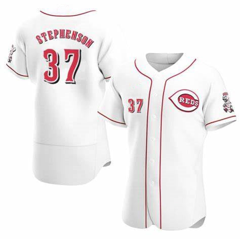 Cincinnati Reds #37 Tyler Stephenson White MASONITE Stitched Flex Base Jersey