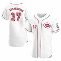 Cincinnati Reds #37 Tyler Stephenson White MASONITE Stitched Flex Base Jersey