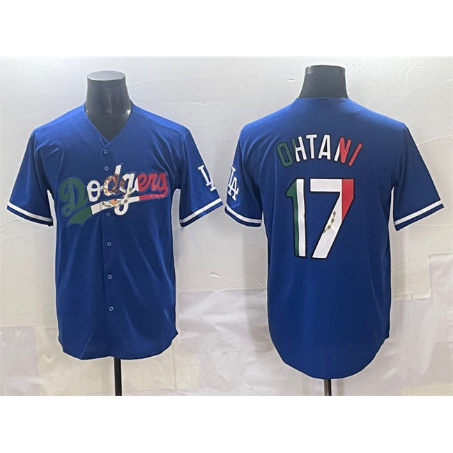 Los Angeles Dodgers #17 Shohei Ohtani Blue MASONITE Mexico Stitched Jersey
