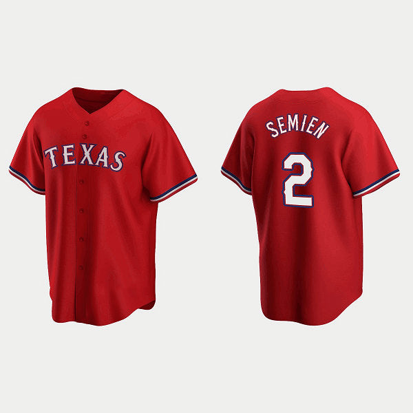 Texas Rangers #2 Marcus Semien Red MASONITE Cool Base Stitched Jersey