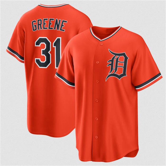 Detroit Tigers #31 Riley Greene Orange MASONITE Alternate Stitched Jersey