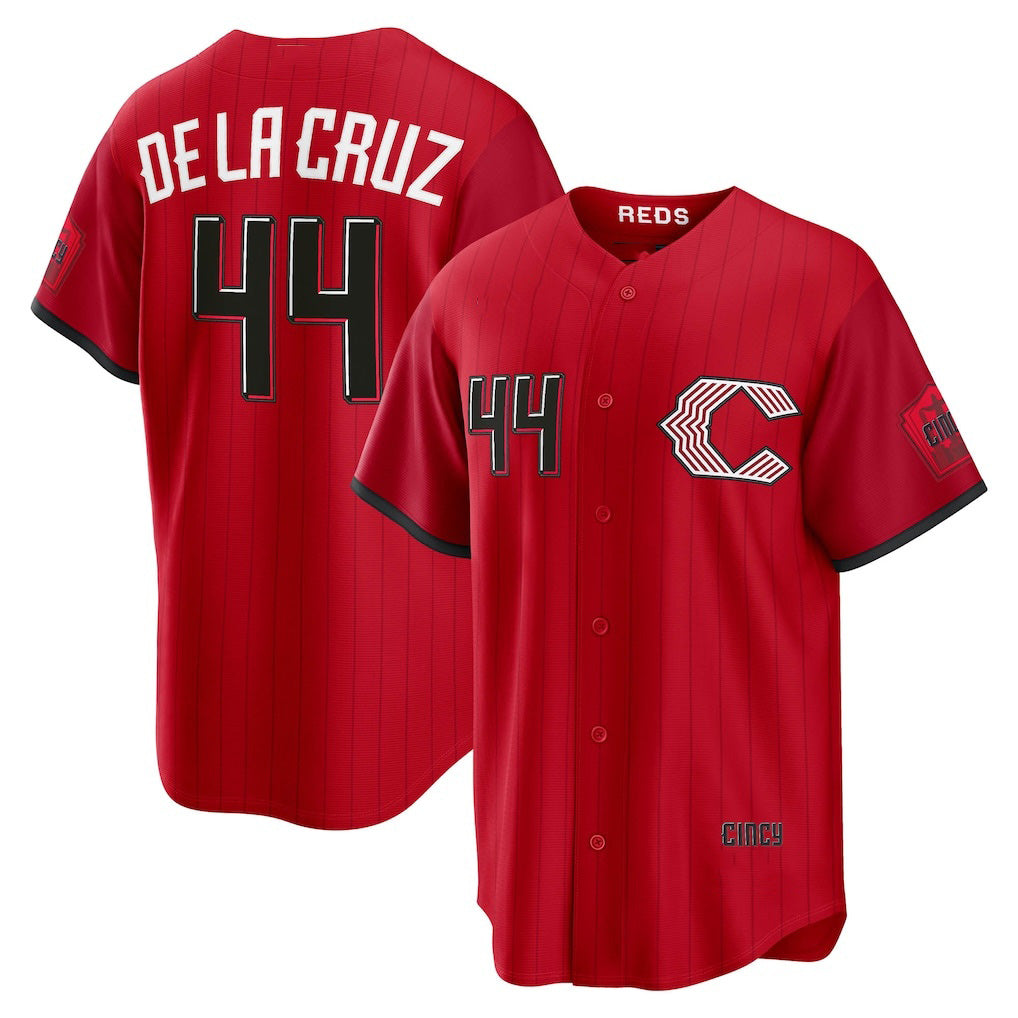 Cincinnati Reds #44 Elly De La Cruz Red MASONITE 2026 City Connect Stadium Jersey