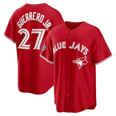 Toronto Blue Jays #27 Vladimir Guerrero Jr. Red MASONITE 50th Anniversary Alternate Limited Jersey