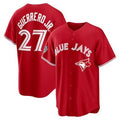 Toronto Blue Jays #27 Vladimir Guerrero Jr. Red MASONITE 50th Anniversary Alternate Limited Jersey