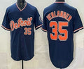 Detroit Tigers #35 Justin Verlander Navy MASONITE Limited Jersey