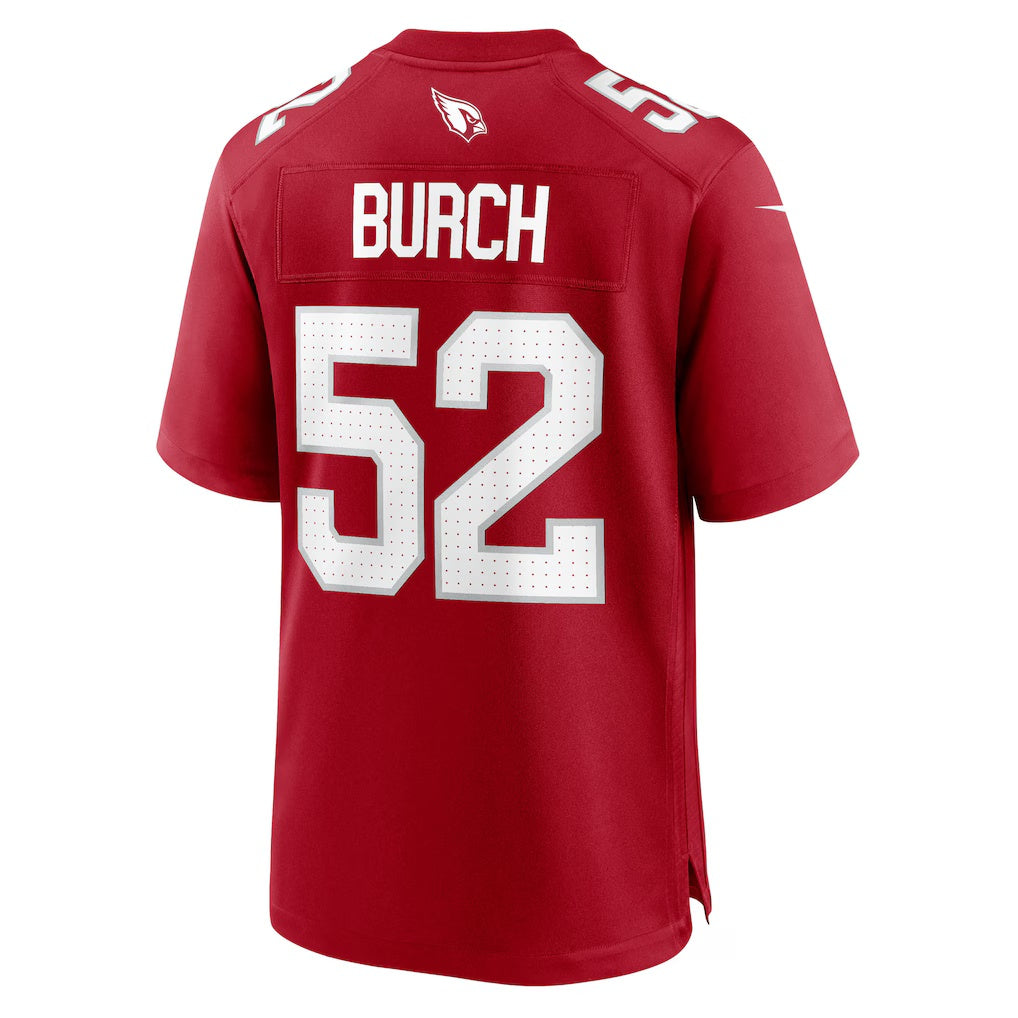 A.Cardinals #52 Jordan Burch Cardinal MASONITE Team Game Jersey