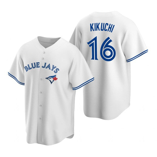 Toronto Blue Jays #16 Yusei Kikuchi White MASONITE Cool Base Stitched Jersey