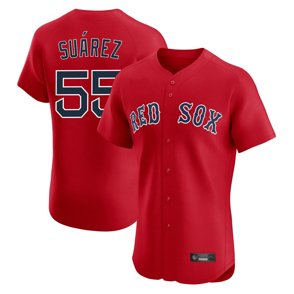 Boston Red Sox #55 Ranger Suarez Player Red MASONITE Limited Elite Home Game Stitched Jerseys1