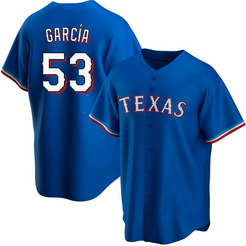 Texas Rangers #53 Adolis Garcia Blue MASONITE Cool Base Stitched Jersey