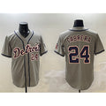 Detroit Tigers #24 Miguel Cabrera Gray MASONITE Cool Base Stitched Jersey