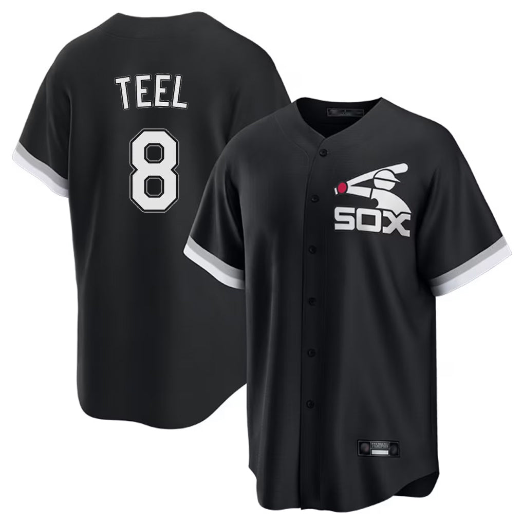 Chicago White Sox #8 Kyle Teel Player Black MASONITE Spring Training Game Stitched Jerseys