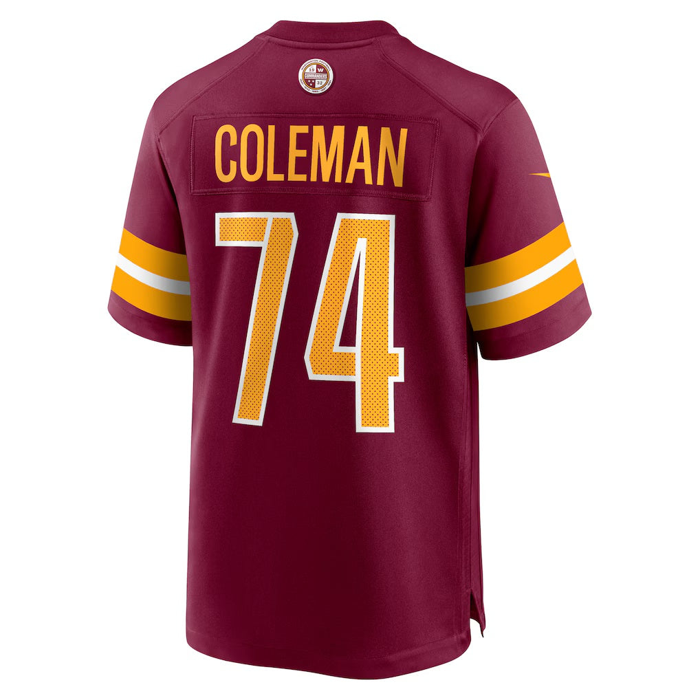 W.Commanders #74 Brandon Coleman Burgundy MASONITE Game Jersey