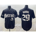 Detroit Tigers #29 Tarik Skubal Black MASONITE 'Motor Gothic Edition' Vapor Premier Limited Stitched Jersey