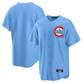 Chicago Cubs Light Blue MASONITE Home Game Blank Player Stitched Jerseys