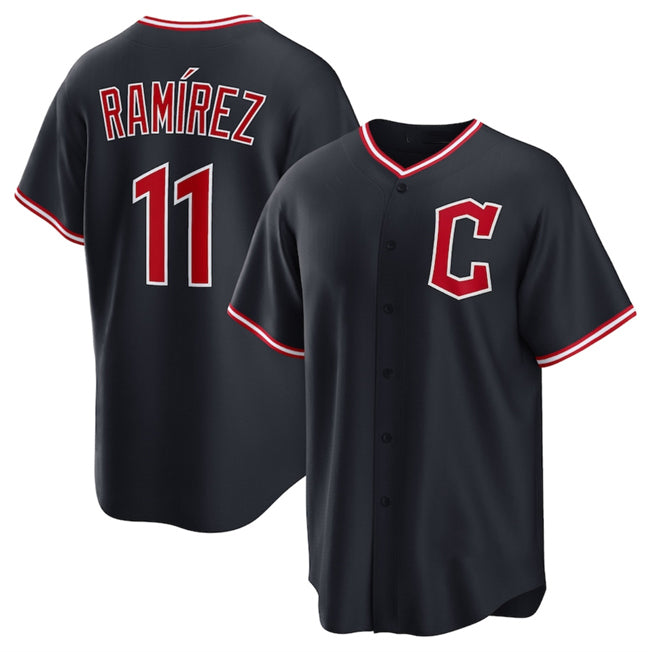 Cleveland Guardians #11 Jos¨¦ Ram¨ªrez Navy MASONITE 2025 Alternate Limited Stitched Jersey