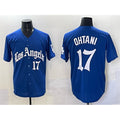 Los Angeles Dodgers #17 Shohei Ohtani Blue MASONITE 2025 LA Gothic Style With Fernando Patch Vapor Premier Limited Stitched Jersey