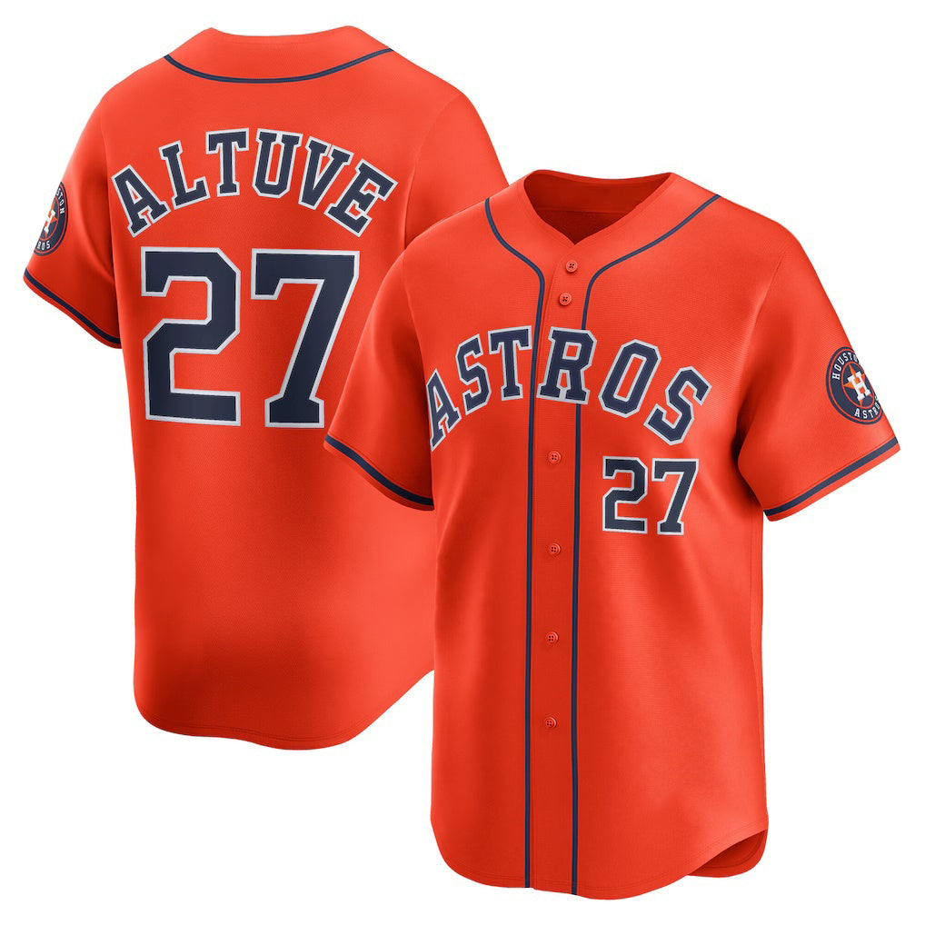 Houston Astros #27 Jose Altuve Orange MASONITE Alternate Limited Player Jersey