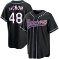 Texas Rangers #48 Jacob Degrom 2026 Black MASONITE Out Fashion Jersey