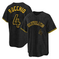 Cleveland Guardians #4 Brayan Rocchio Player Black MASONITE Snake Skin City Home Game Stitched Jerseys