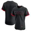 Cincinnati Reds Black MASONITE City Connect Elite Jersey