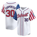 Detroit Tigers #30 Kerry Carpenter White MASONITE 2025 Independence Day Vapor Premier Limited Stitched Jersey