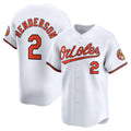 Baltimore Orioles #2 Gunnar Henderson White MASONITE Home Limited Player Jersey