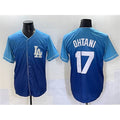 Los Angeles Dodgers #17 Shohei Ohtani Blue MASONITE Stitched Jersey