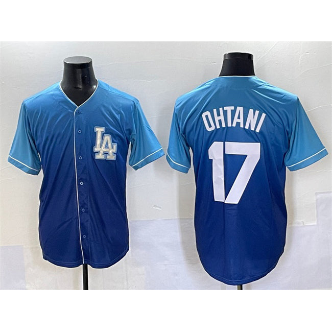 Los Angeles Dodgers #17 Shohei Ohtani Blue MASONITE Stitched Jersey