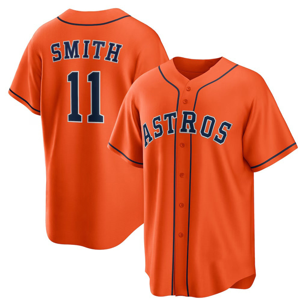 Houston Astros #11 Cam Smith Orange MASONITE Alternate Replica Jersey