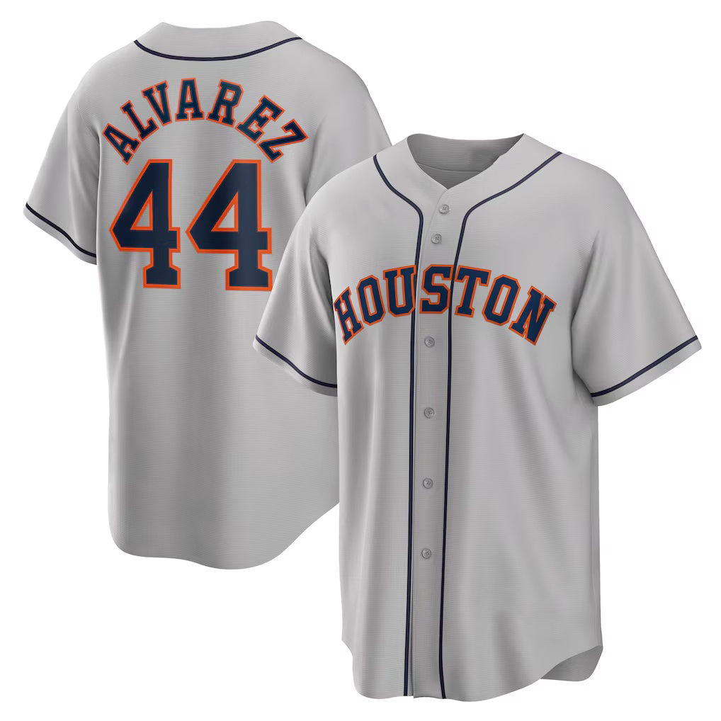 Houston Astros #44 Yordan ¨¢lvarez Gray MASONITE Road Replica Player Jersey
