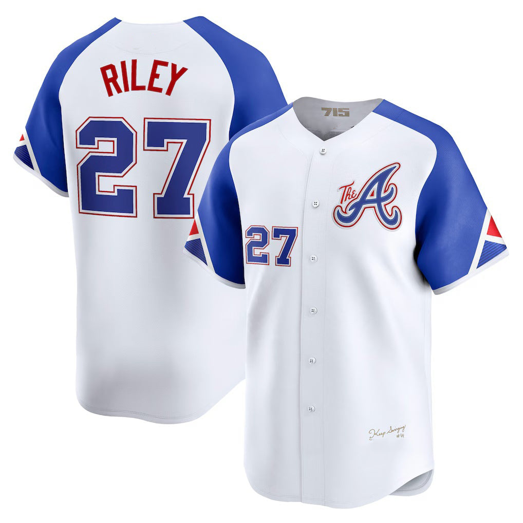 Atlanta Braves #27 Austin Riley White MASONITE City Connect Limited Player Jersey