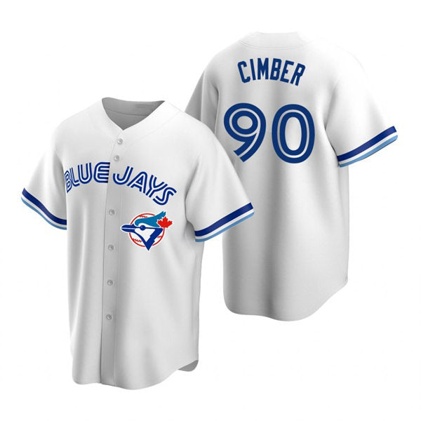 Toronto Blue Jays #90 Adam Cimber White MASONITE Cooperstown Collection Jersey