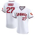 Los Angeles Angels #27 Mike Trout White MASONITE Alternate 2 Elite Jersey