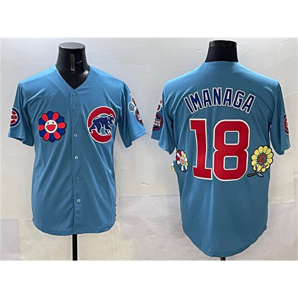 Chicago Cubs #18 Sh¨­ta Imanaga Blue MASONITE 2025 Tokyo Series 2nd Alternate Limited Stitched Jersey