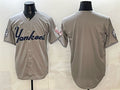 New York Yankees Blank Grey MASONITE With Patch Limited Stitched Jersey