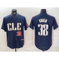 Cleveland Guardians #38 Steven Kwan Number Navy MASONITE 2024 City Connect Limited Stitched Jersey