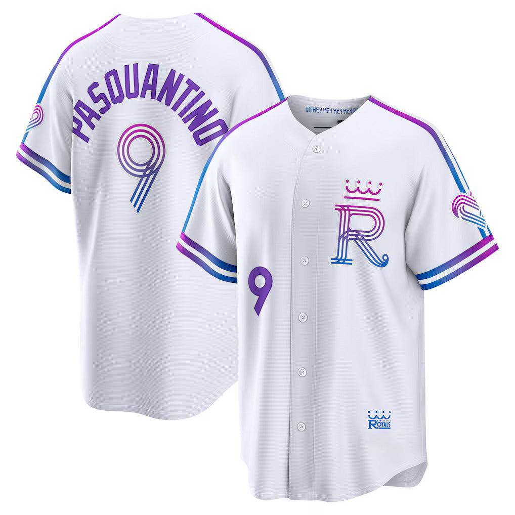 Kansas City Royals #9 Vinnie Pasquantino White MASONITE 2026 City Connect Stadium Jersey