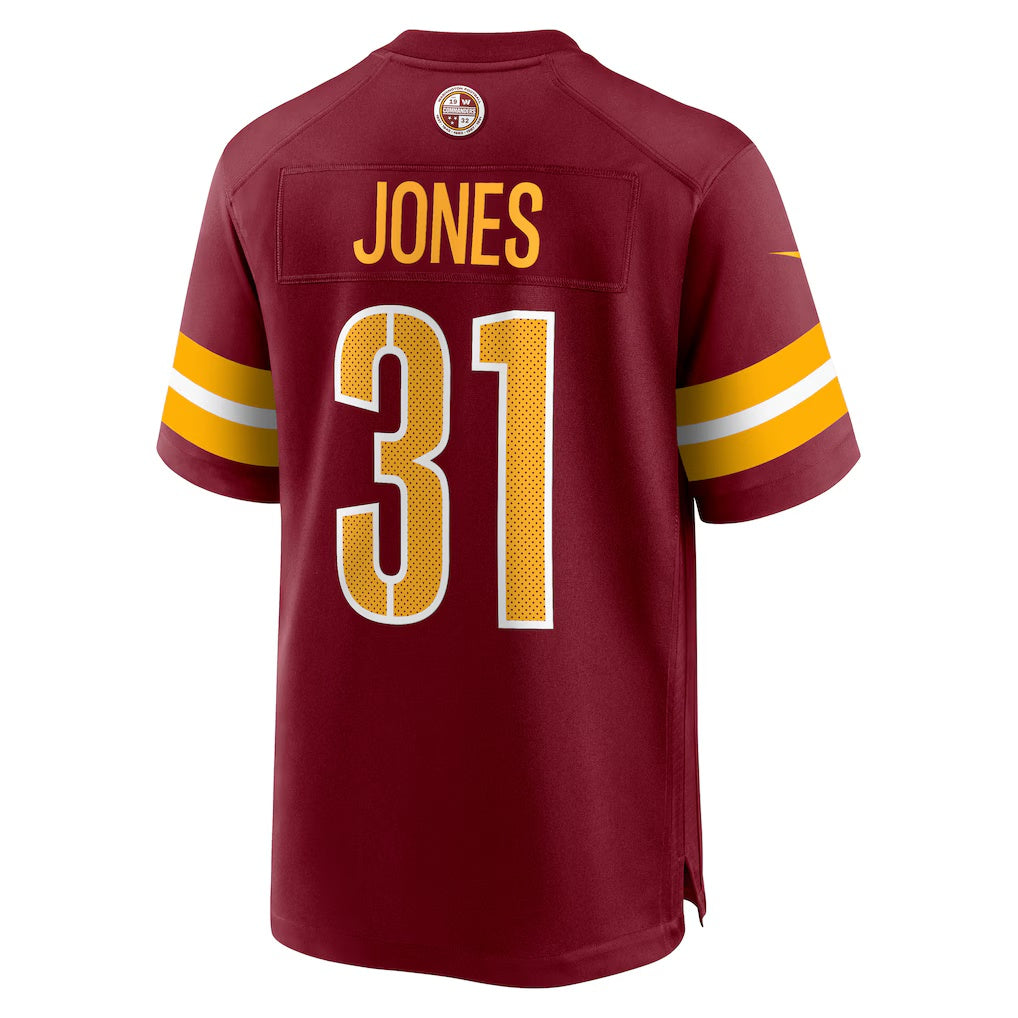 W.Commanders #31 Jonathan Jones Burgundy MASONITE Team Game Jersey