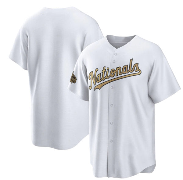 Washington Nationals Blank White MASONITE 2022 All-Star Cool Base Stitched Jersey