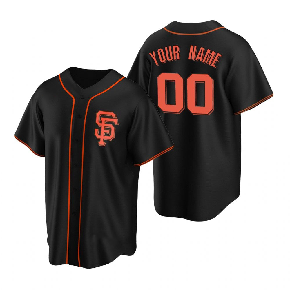 Custom San Francisco Giants Black MASONITE Stitched Cool Base Jersey