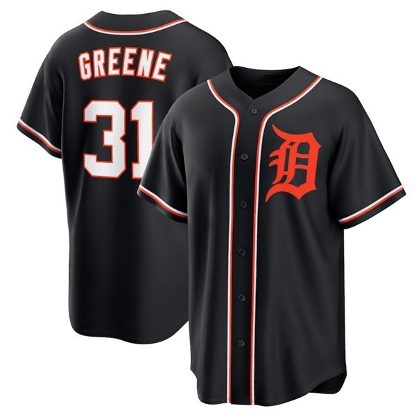 Detroit Tigers #31 Riley Greene Black MASONITE Out Stitched Jersey