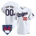 Custom Los Angeles Dodgers 2024 Spring Training Patch Vapor Premier Limited Jersey ¨C White MASONITE