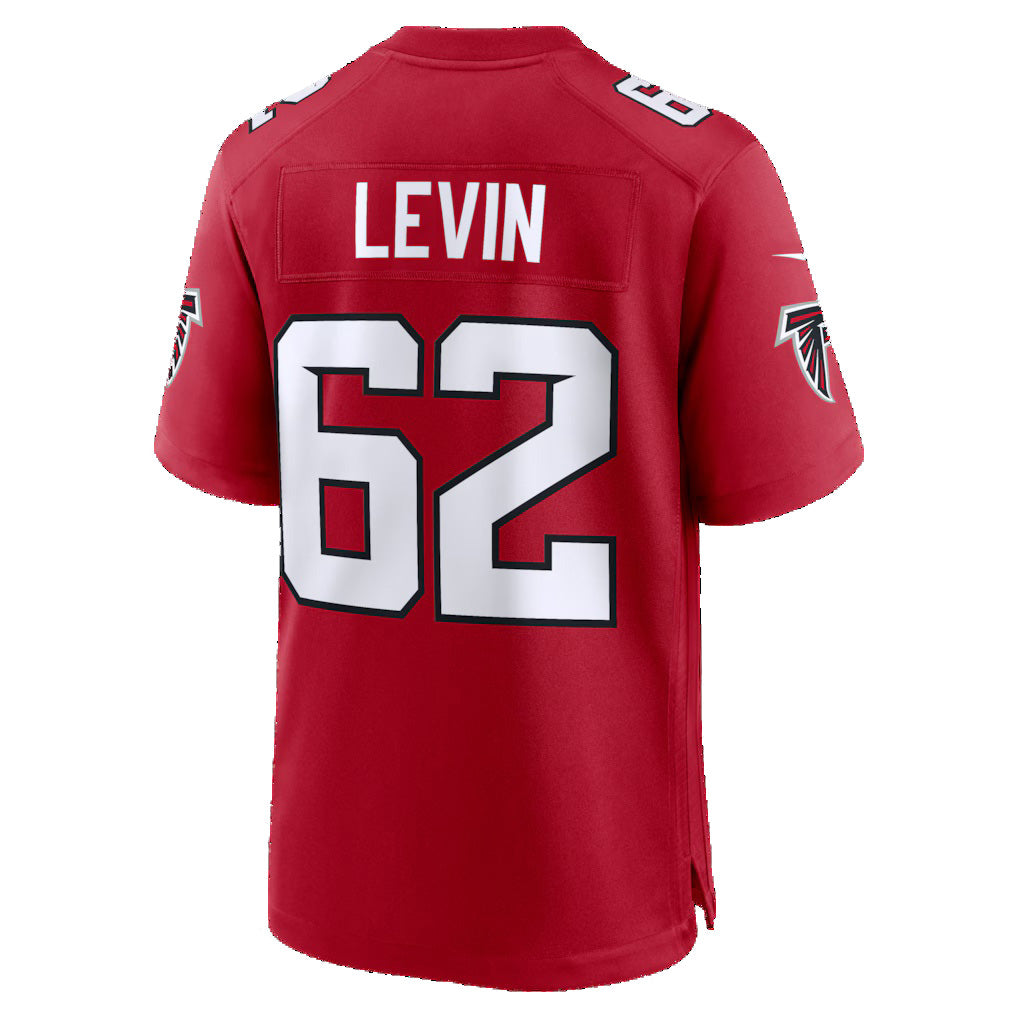 A.Falcons #62 Corey Levin Red MASONITE Team Game Jersey