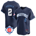 Chicago Cubs #2 Nico Hoerner Player Navy MASONITE City Connect 150th Anniversary Limited Home Stitched Jerseys