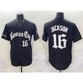 Kansas City Royals #16 Bo Jackson Black MASONITE 'Gothic Crown Edition' Vapor Premier Limited Stitched Jersey
