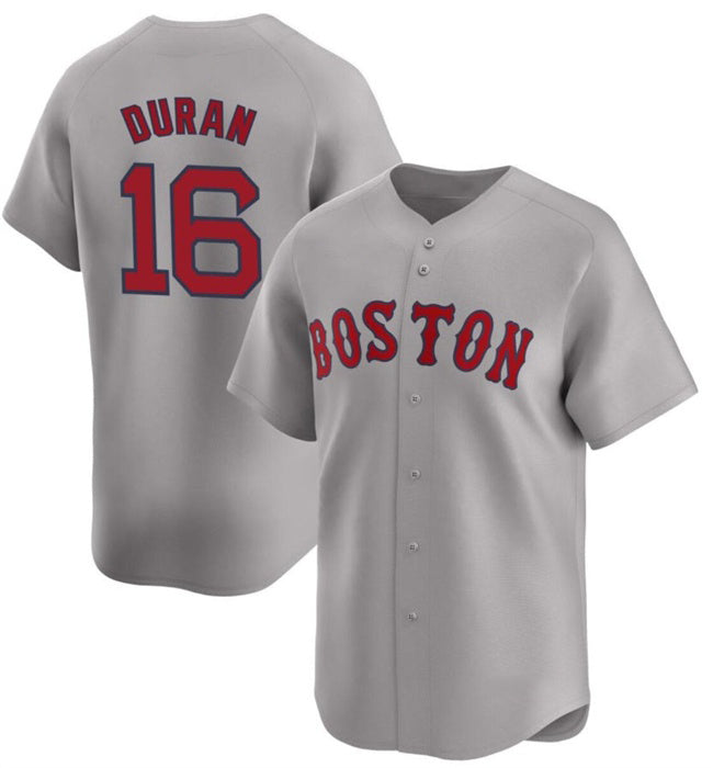 Boston Red Sox #16 Jarren Duran Gray MASONITE 2024 Away Limited Stitched Jersey