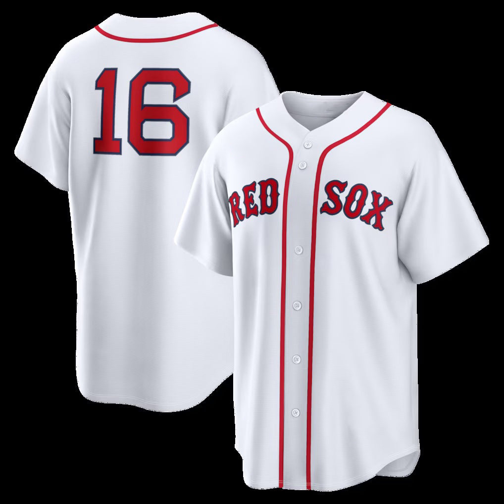 Boston Red Sox #16 Jarren Duran White MASONITE Home Replica Jersey