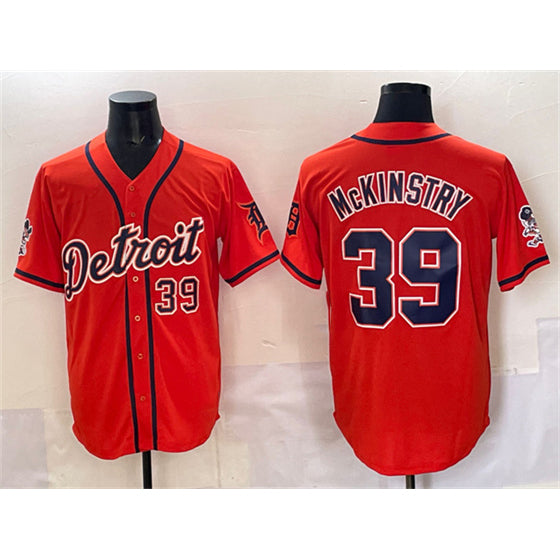 Detroit Tigers #39 Zach McKinstry Orange MASONITE With Patch Vapor Premier Limited Stitched Jersey